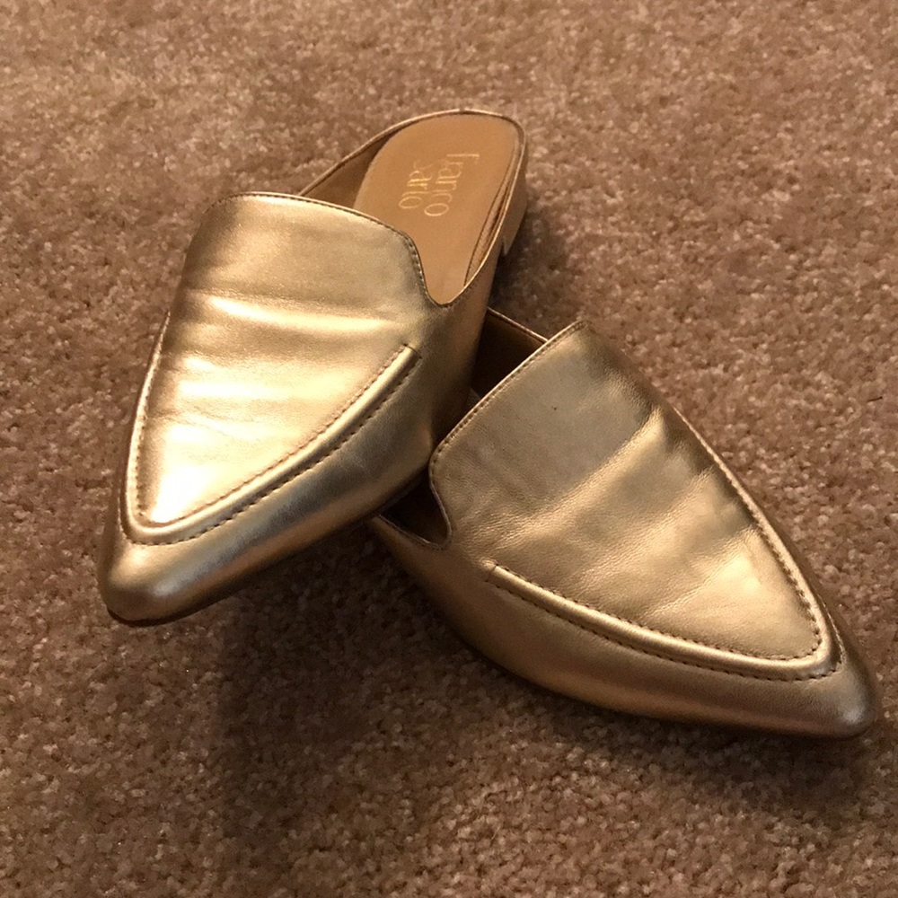 Gold Slip On Flats